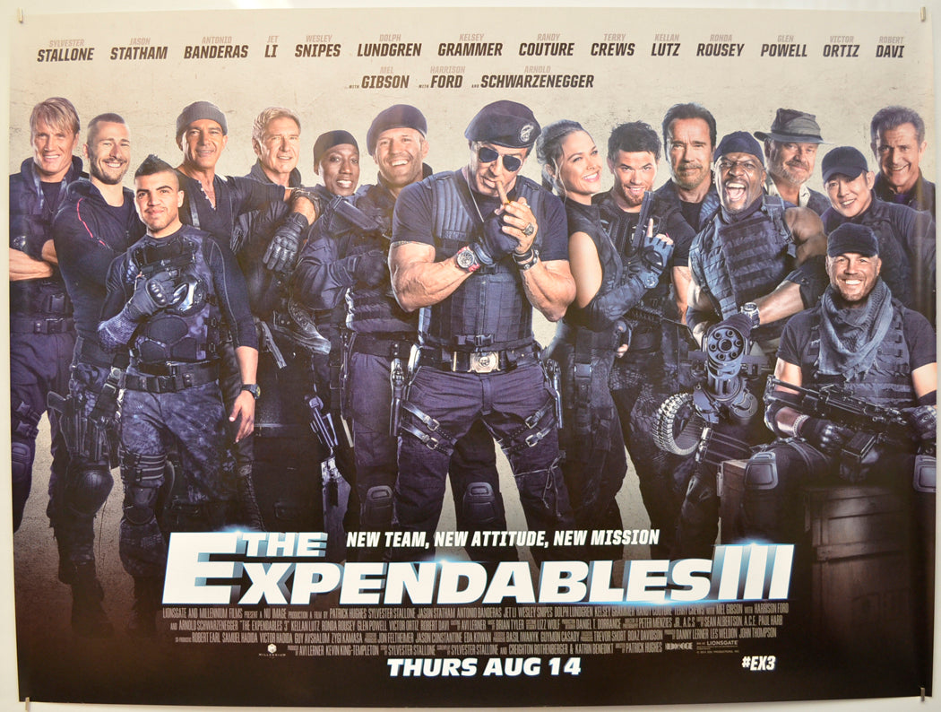 The Expendables 3  Original Quad Poster - Film Poster - Movie Poster