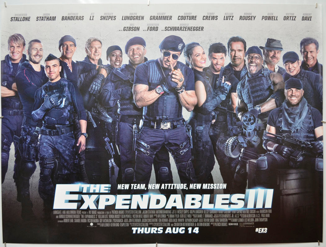 The Expendables III Original Quad Poster - Film Poster - Movie Poster