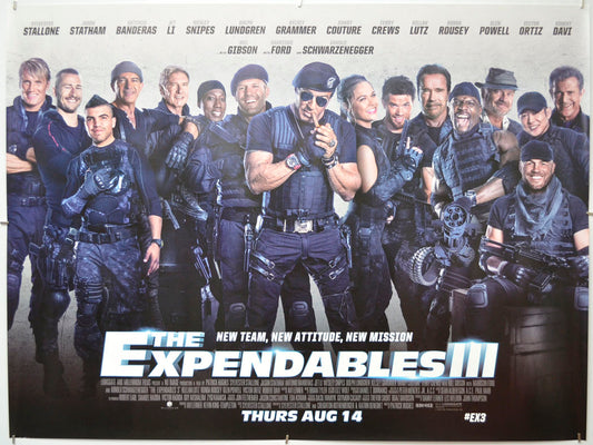 The Expendables III Original Quad Poster - Film Poster - Movie Poster