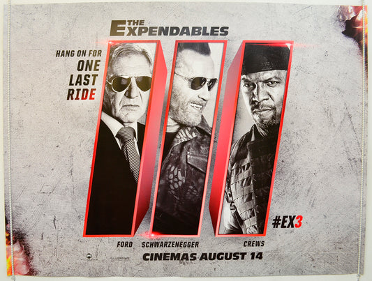 The Expendables 3   (a.k.a. The Expendables III)  (Red Teaser / Advance Version)   Original Quad Poster - Film Poster - Movie Poster  