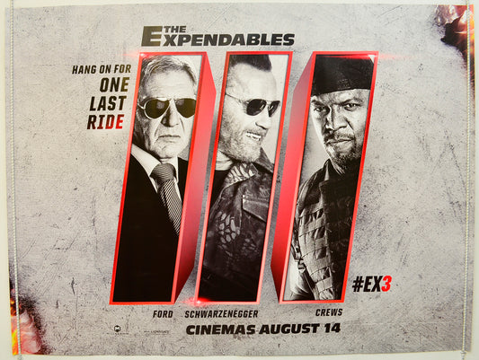 The Expendables 3   (a.k.a. The Expendables III)  (Red Teaser / Advance Version)   Original Quad Poster - Film Poster - Movie Poster  