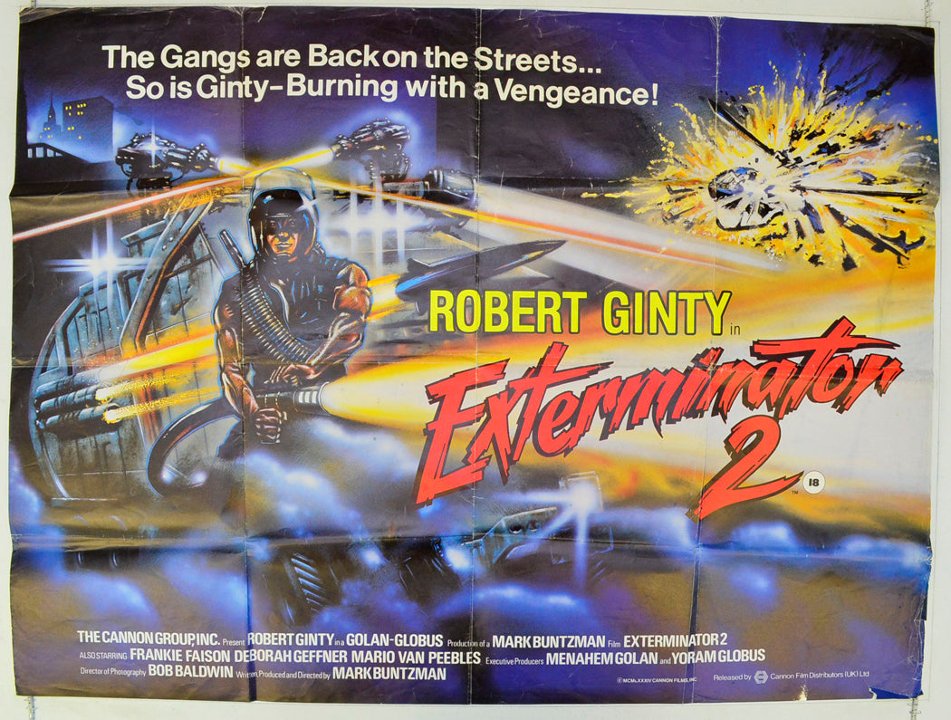 Exterminator 2 Original British Quad Poster - Film Poster - Movie Poster 