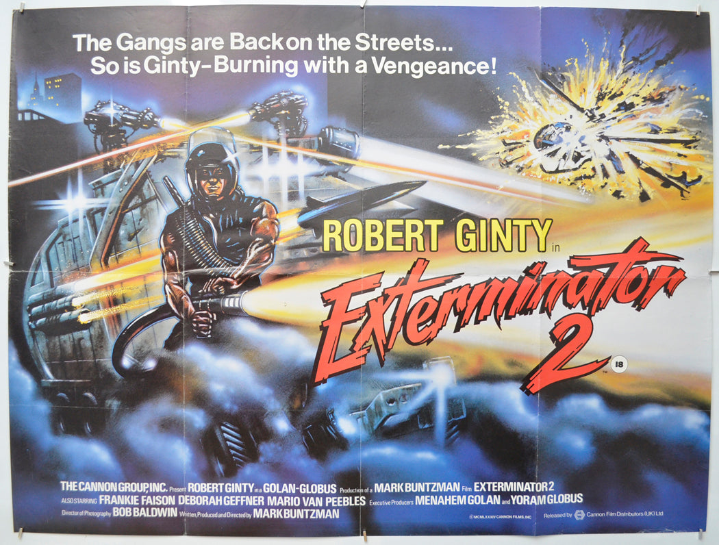 Exterminator 2 Original Quad Poster - Film Poster - Movie Poster