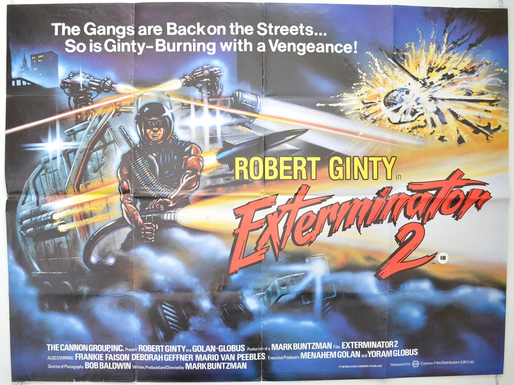 Exterminator 2 Original Quad Poster - Film Poster - Movie Poster  