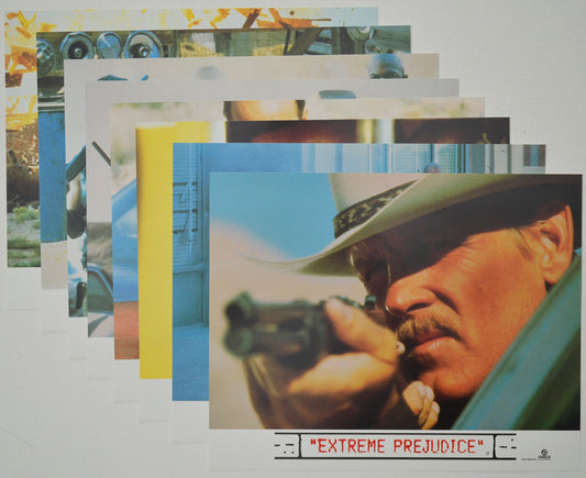 EXTREME PREJUDICE (Full View) Cinema Set of Colour FOH Stills / Lobby Cards  