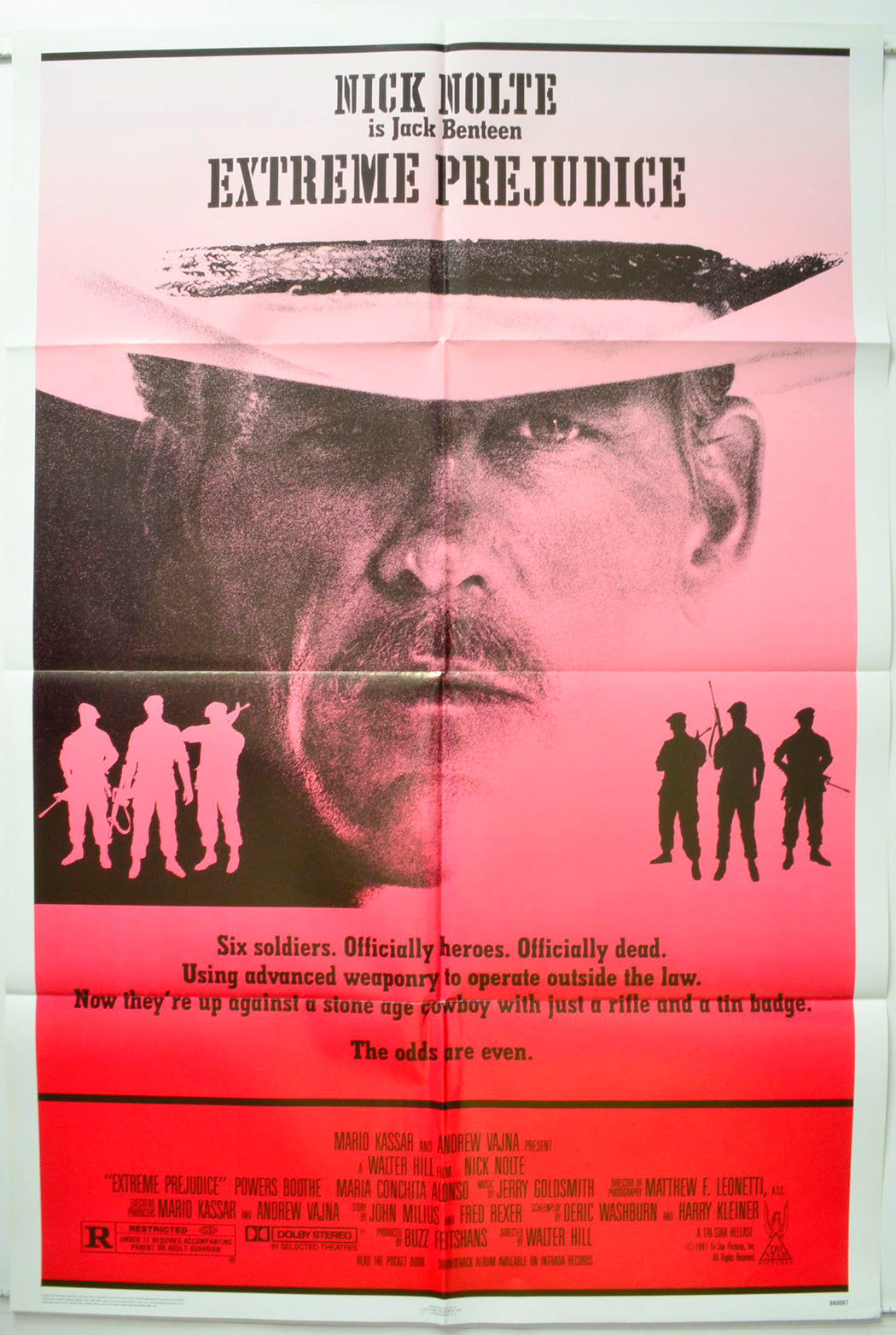 Extreme Prejudice Original One Sheet Poster - Movie Poster