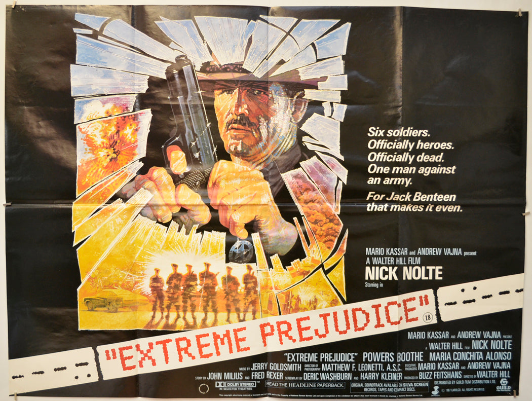 Extreme Prejudice  Original Quad Poster - Film Poster - Movie Poster