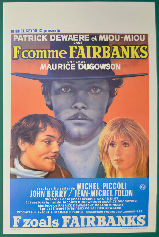 F Comme Fairbanks   Original Belgian Poster - Film Poster - Movie Poster  