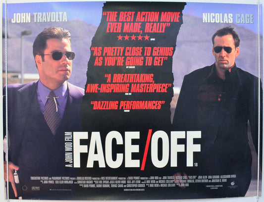 Face Off Original British Quad Poster - Film Poster - Movie Poster 