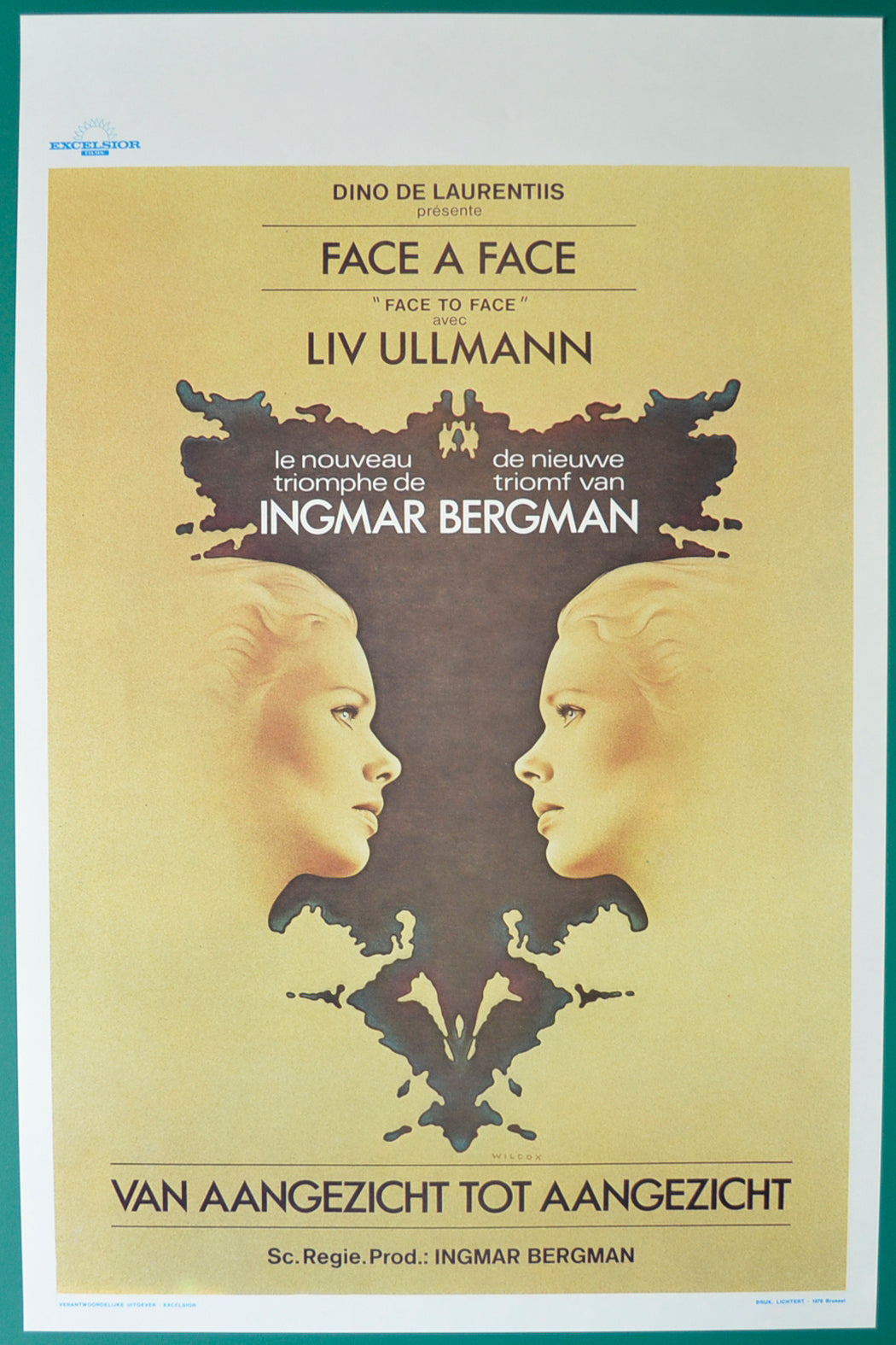 Face To Face  Original Belgian Poster - Film Poster - Movie Poster