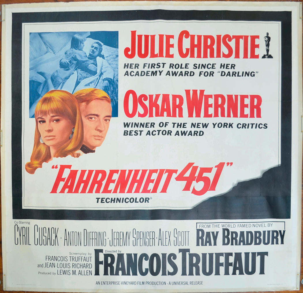 Fahrenheit 451   Original US 6-Sheet Poster - Film Poster - Movie Poster 