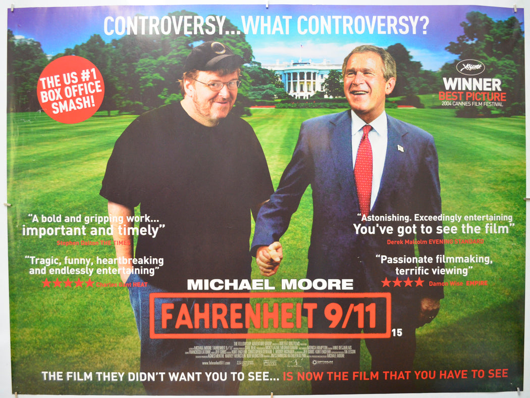 Fahrenheit 9/11 Original Quad Poster - Film Poster - Movie Poster