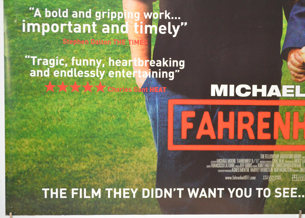 FAHRENHEIT 9/11 (Bottom Left) Cinema Quad Movie Poster 