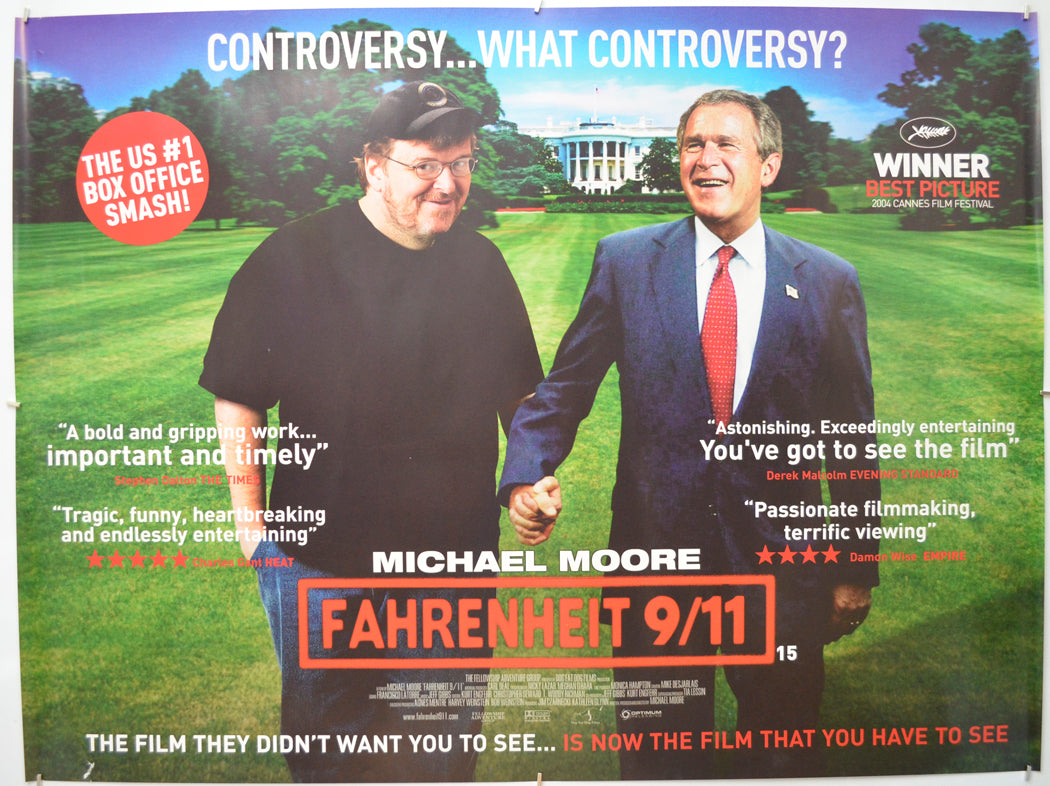 Fahrenheit 9/11 Original Quad Poster - Film Poster - Movie Poster