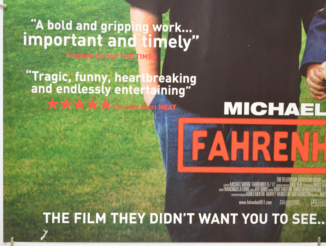 FAHRENHEIT 9/11 (Bottom Left) Cinema Quad Movie Poster 