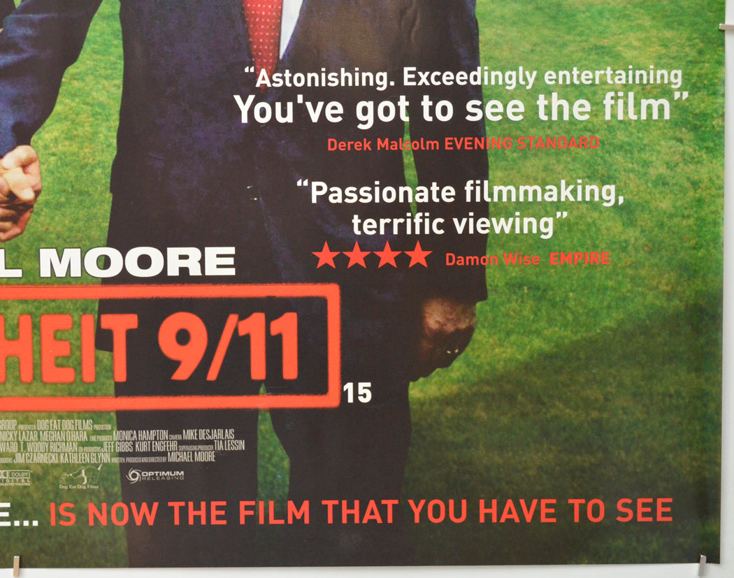 FAHRENHEIT 9/11 (Bottom Right) Cinema Quad Movie Poster 