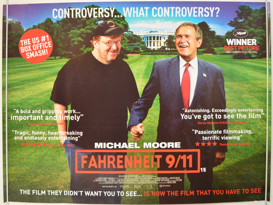 Fahrenheit 9/11  Original Quad Poster - Film Poster - Movie Poster