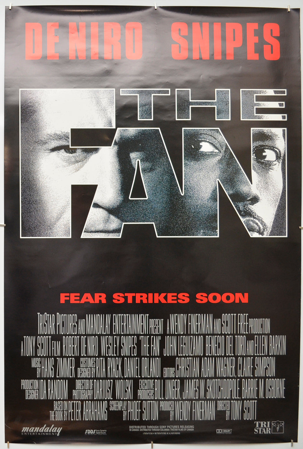 The Fan Original One Sheet Poster - Film Poster - Movie Poster