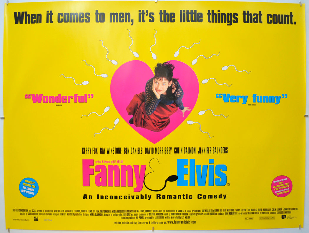 Fanny And Elvis (Kerry Fox Version)  Original Quad Poster - Film Poster - Movie Poster