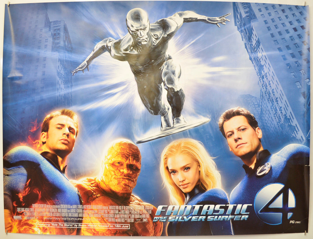 Fantastic Four : Rise Of The Silver Surfer Original Quad Poster - Film Poster - Movie Poster - Cinema Poster