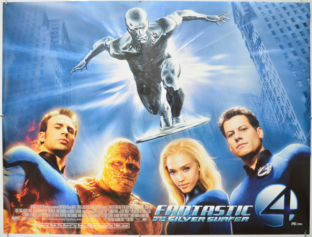 Fantastic Four : Rise Of The Silver Surfer Original Quad Poster - Film Poster - Movie Poster - Cinema Poster