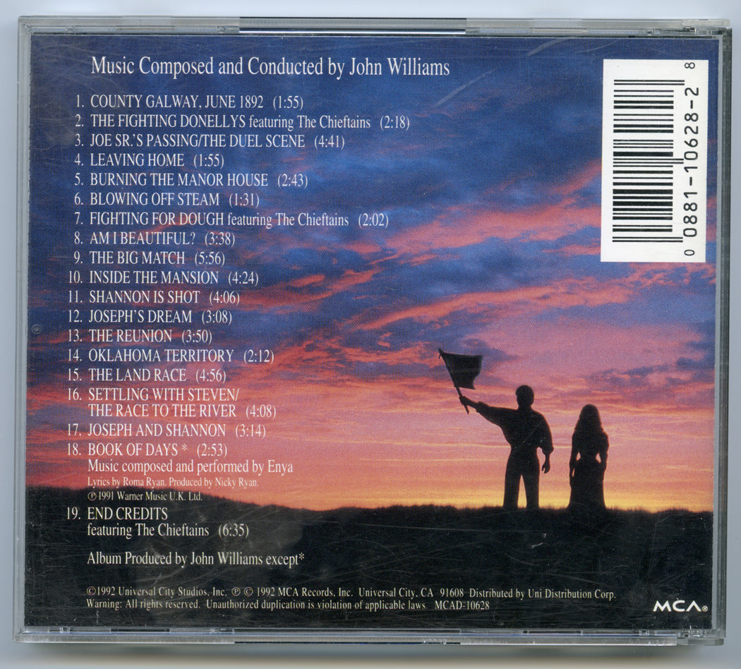 FAR AND AWAY Original CD Soundtrack (back) 