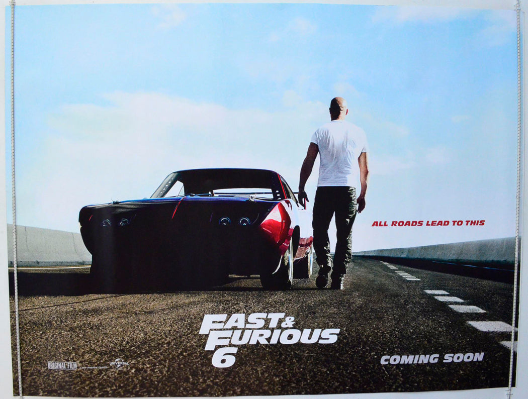 Fast And Furious 6  (Teaser / Advance Version)   Original British Quad Poster - Film Poster - Movie Poster 