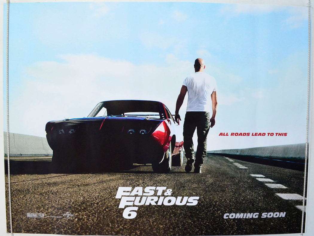 Fast And Furious 6  (Teaser / Advance Version)   Original British Quad Poster - Film Poster - Movie Poster 