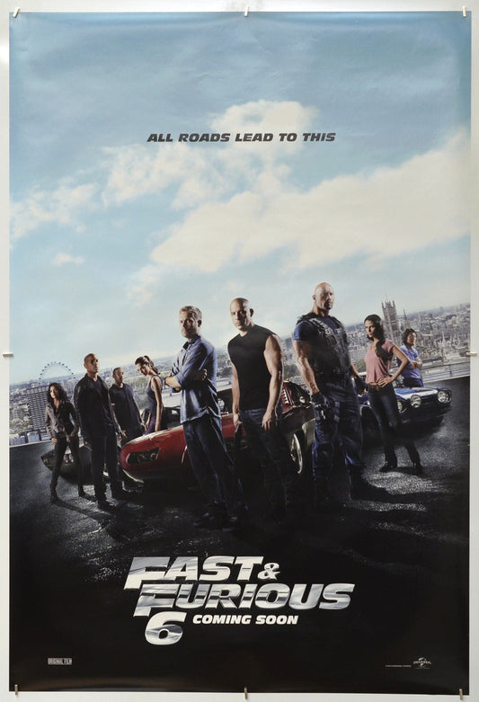 Fast And Furious 6 - Original One Sheet Poster - Film Poster - Movie Poster 