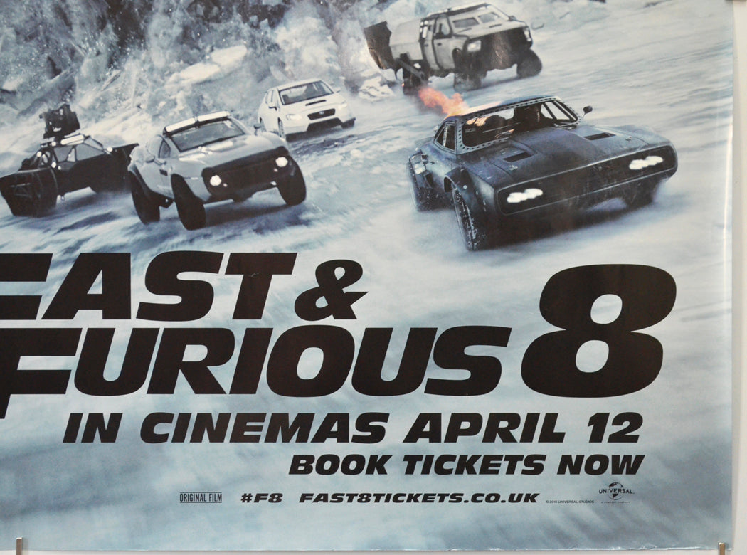 FAST AND FURIOUS 8 (Bottom Right) Cinema Quad Movie Poster 