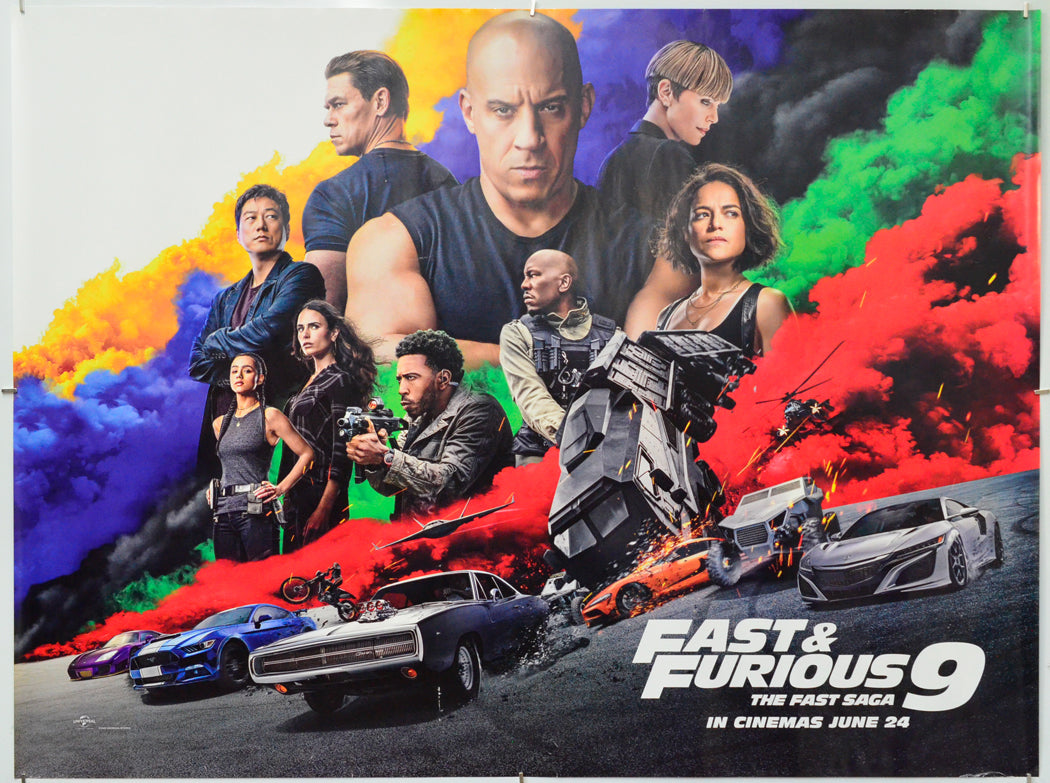 Fast And Furious 9 - Original Quad Poster - Film Poster - Movie Poster