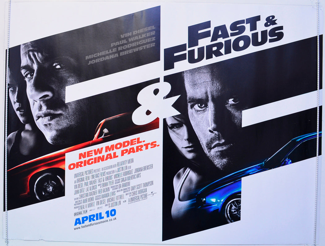 Fast And Furious  Original British Quad Poster - Film Poster - Movie Poster 