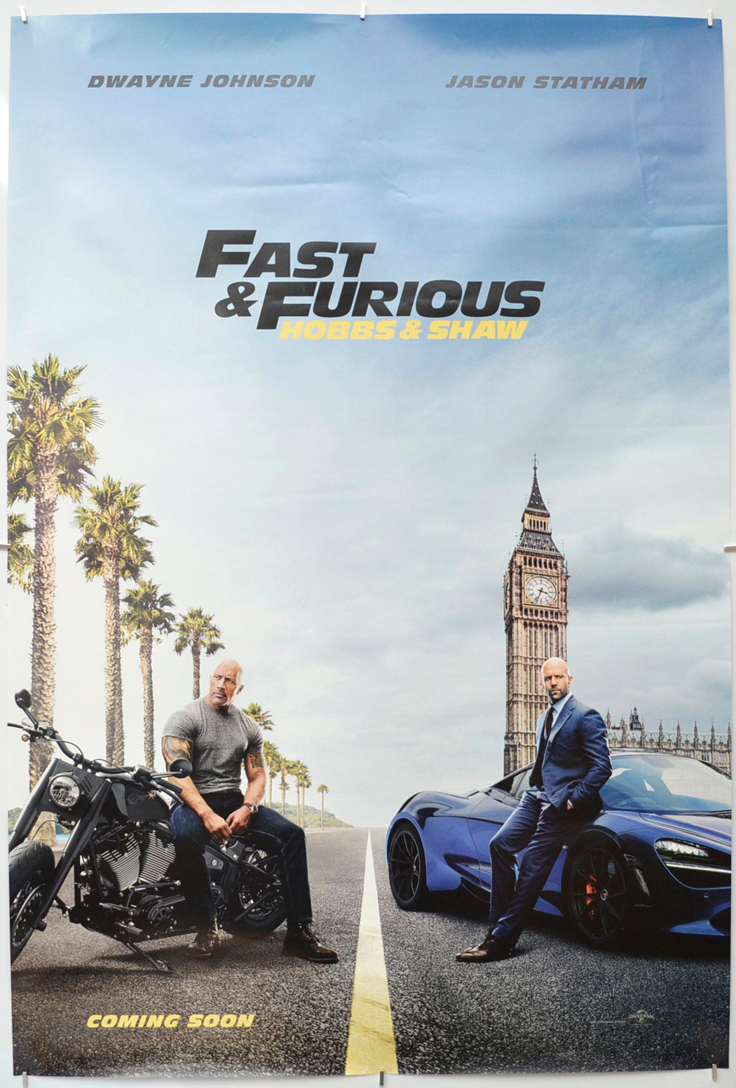 Fast and Furious: Hobbs and Shaw (Teaser / Advance Version) Original One Sheet Poster - Film Poster - Movie Poster