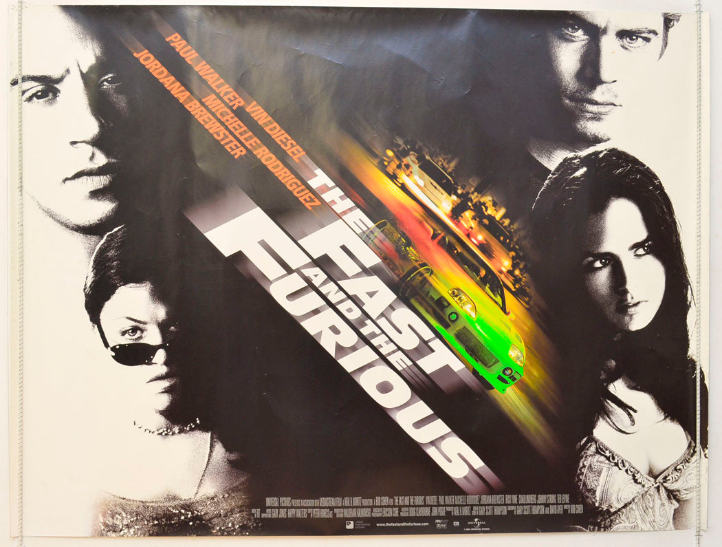 The Fast And The Furious  Original British Quad Poster - Film Poster - Movie Poster