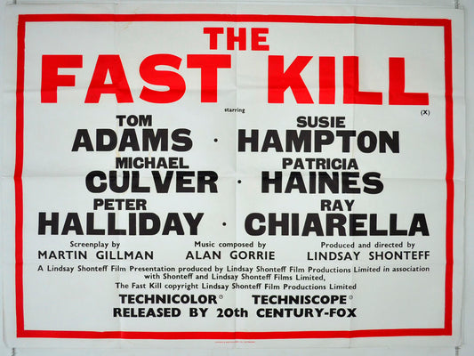 The Fast Kill Original British Quad Poster - Movie Poster