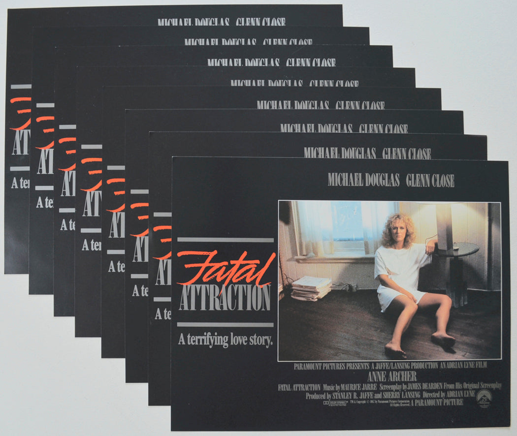 FATAL ATTRACTION (Full View) Cinema Set of Lobby Cards  