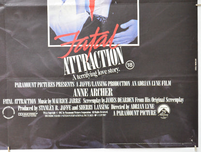 FATAL ATTRACTION (Bottom Right) Cinema Quad Movie Poster 