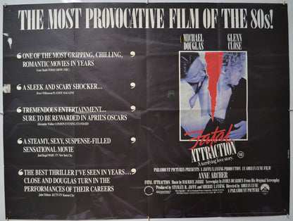 Fatal Attraction Original Quad Poster - Film Poster - Movie Poster