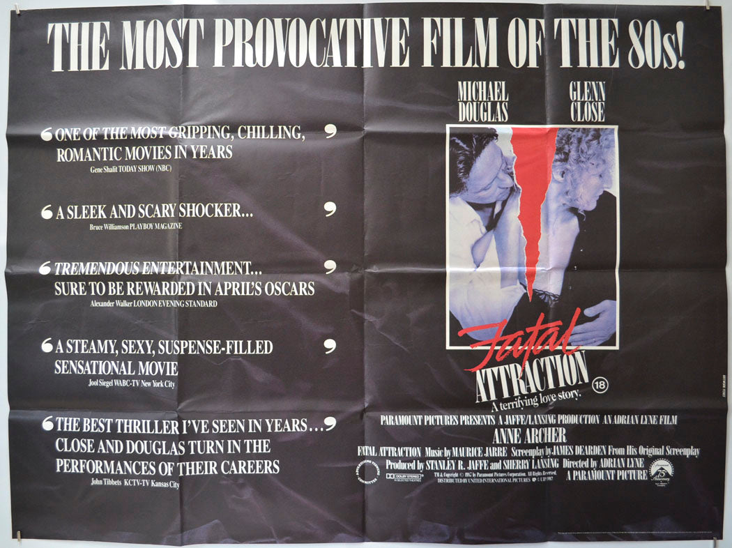 Fatal Attraction Original Quad Poster - Film Poster - Movie Poster