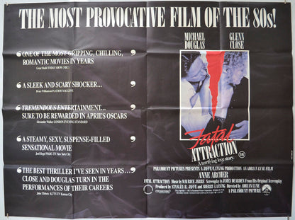 Fatal Attraction Original Quad Poster - Film Poster - Movie Poster