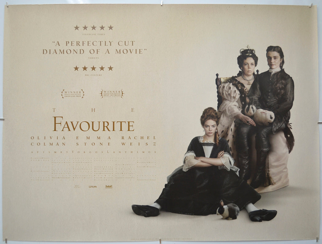 The Favourite  - Original Quad Poster - Film Poster - Movie Poster