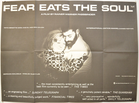 Fear Eats The Soul (a.k.a. Angst essen Seele auf) Original Quad Poster - Film Poster - Movie Poster