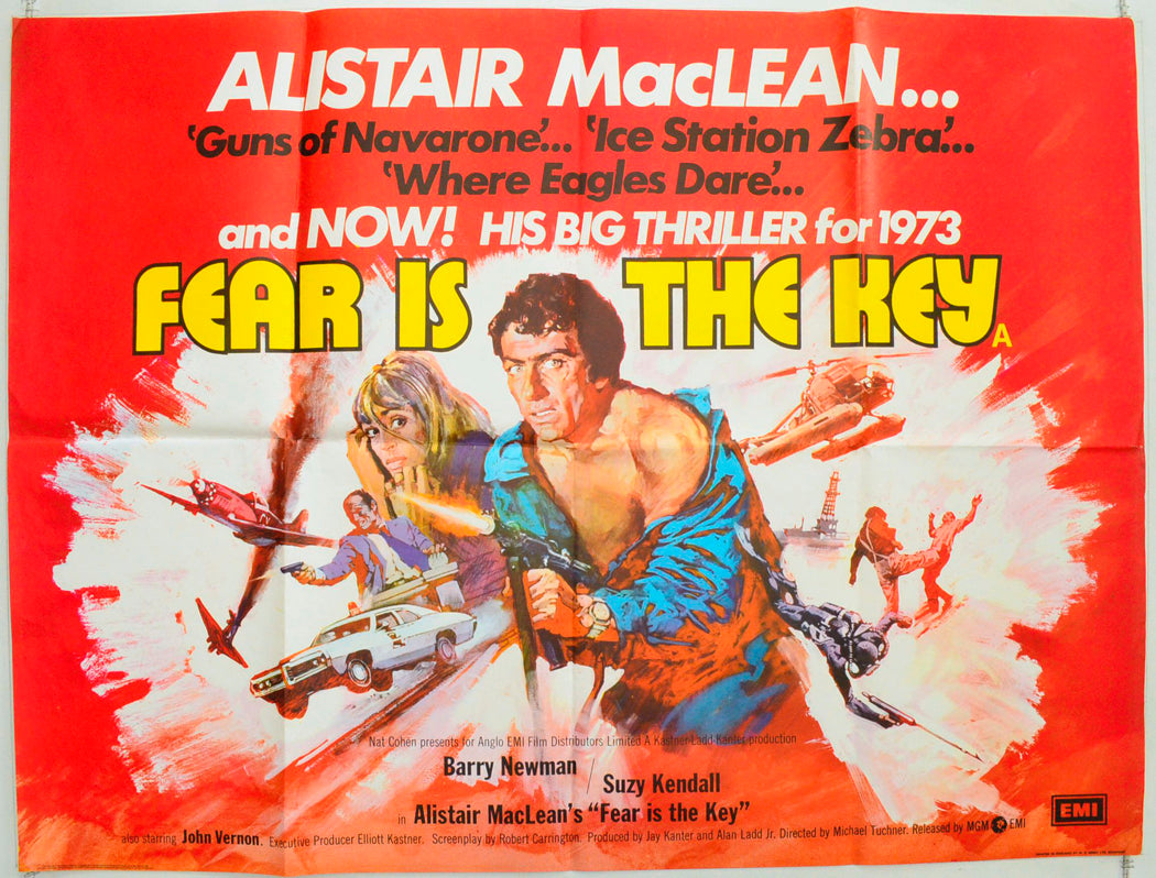 Fear Is The Key Original British Quad Poster - Film Poster - Movie Poster 