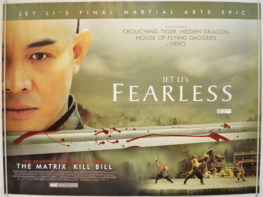 Fearless  Original Quad Poster - Film Poster - Movie Poster