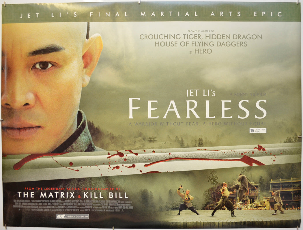 Fearless Original Quad Poster - Film Poster - Movie Poster  