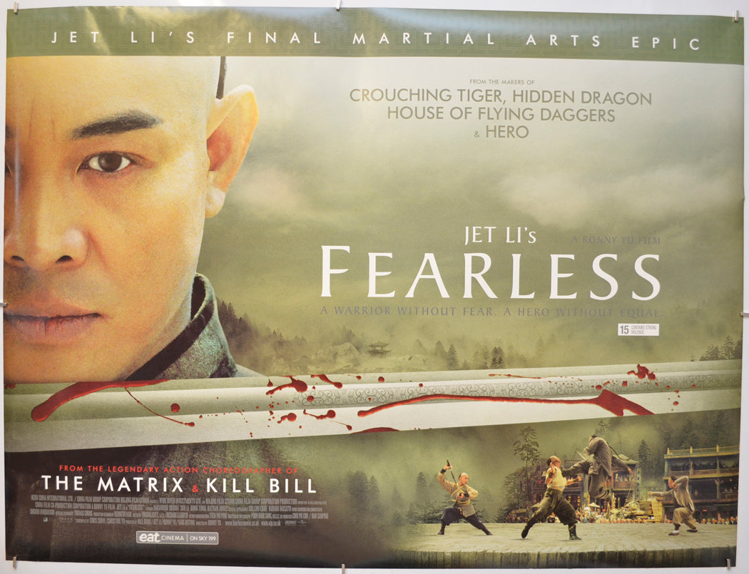 Fearless Original Quad Poster - Film Poster - Movie Poster  