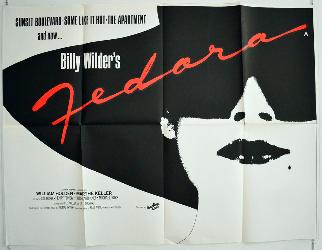 Fedora Original British Quad Poster - Film Poster - Movie Poster 