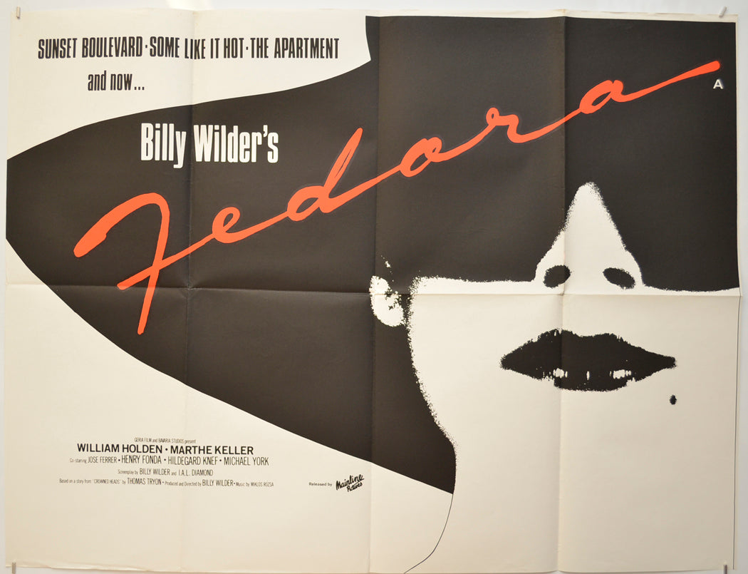 Fedora Original Quad Poster - Film Poster - Movie Poster  