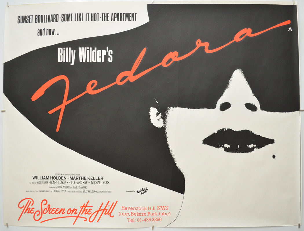 Fedora Original Quad Poster - Film Poster - Movie Poster