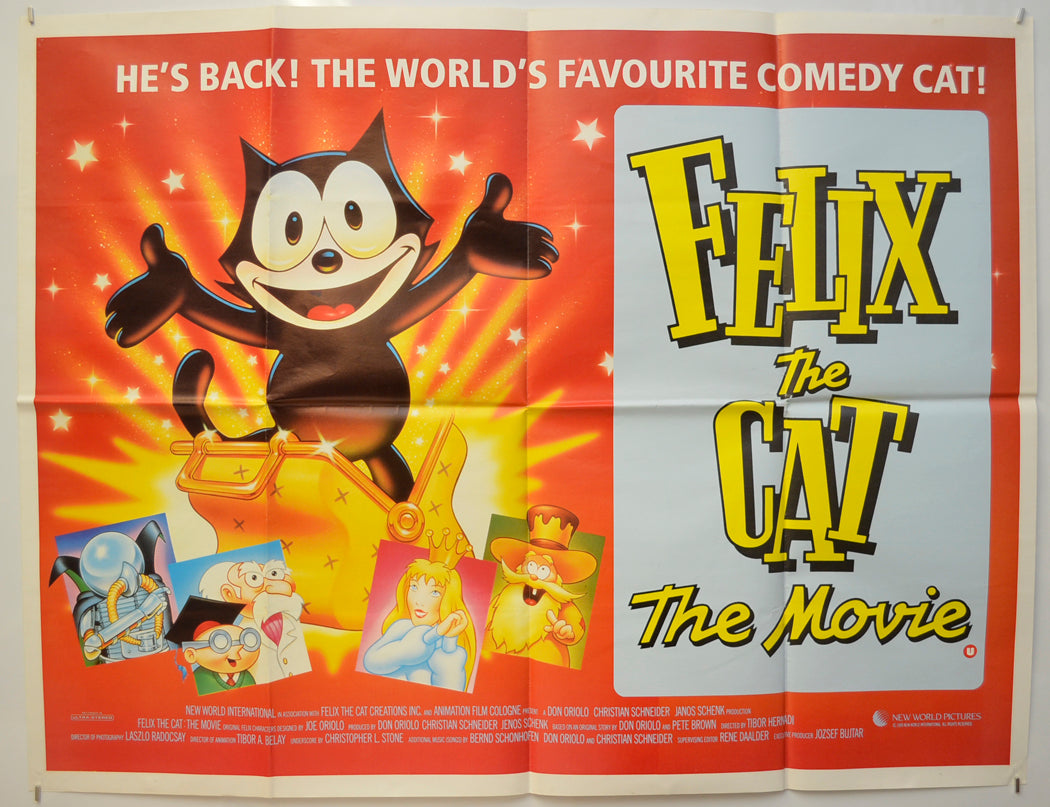 Felix The Cat  Original Quad Poster - Film Poster - Movie Poster